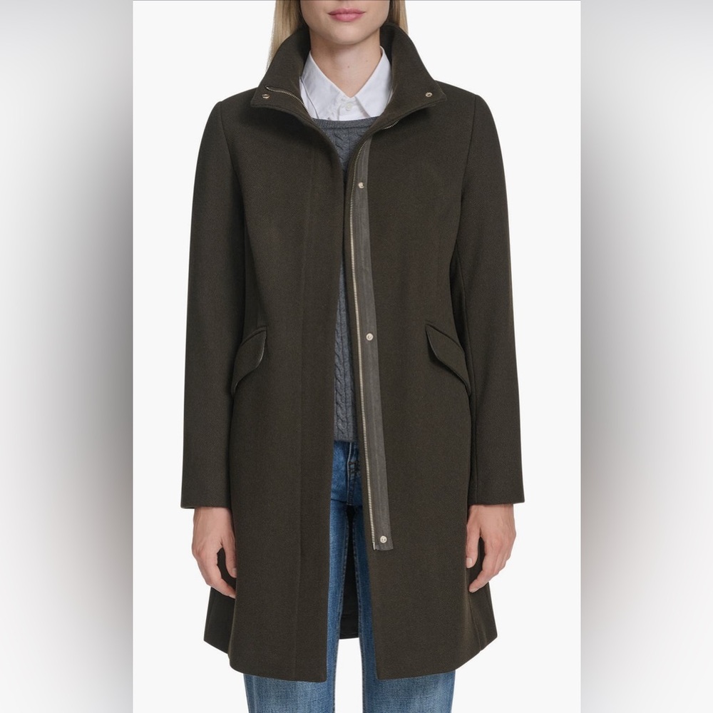 Longline Wool Blend Coat
Cole Haan in Forest